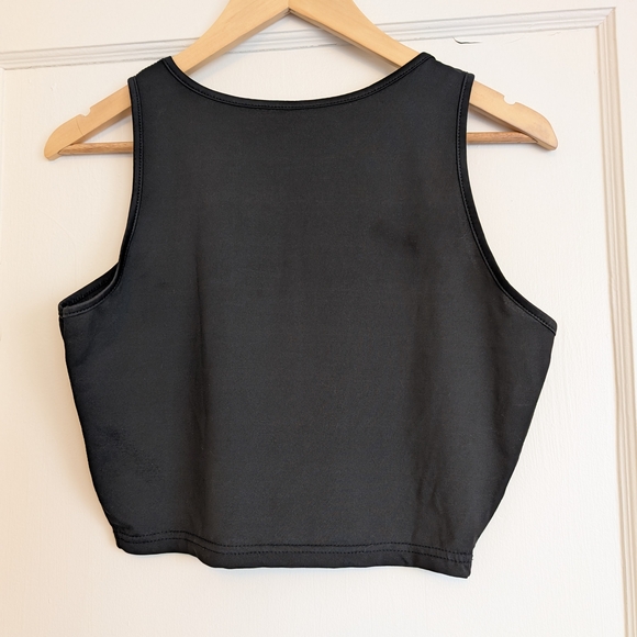 Satan Is My Daddy Crop Tank Tee - Picture 2 of 2